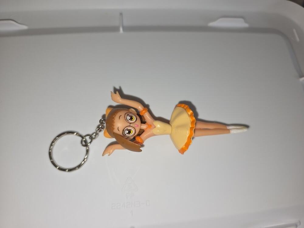 Ballerina Keychain with Orange Skirt